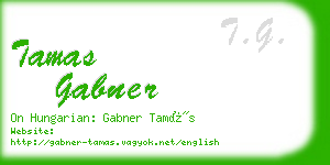 tamas gabner business card